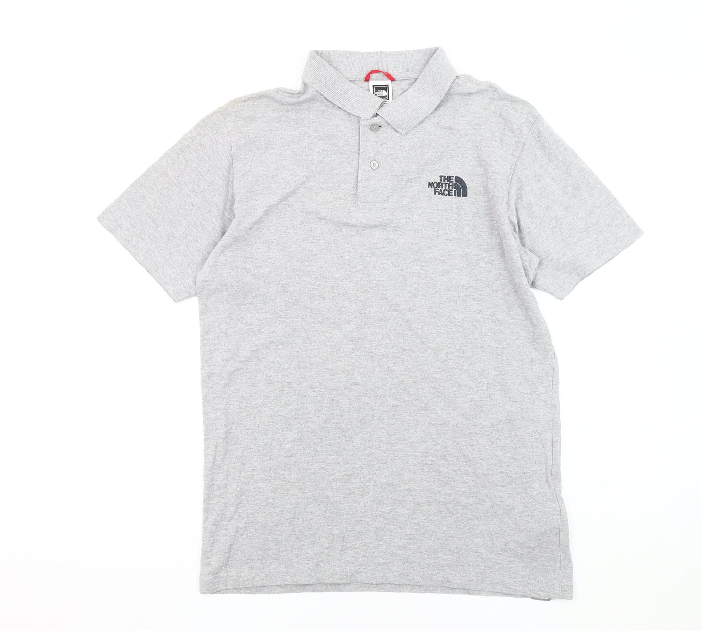 The North Face Grey Men's Polo Shirt, Short Sleeve, Size S