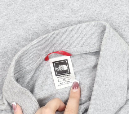 The North Face Grey Men's Polo Shirt, Short Sleeve, Size S