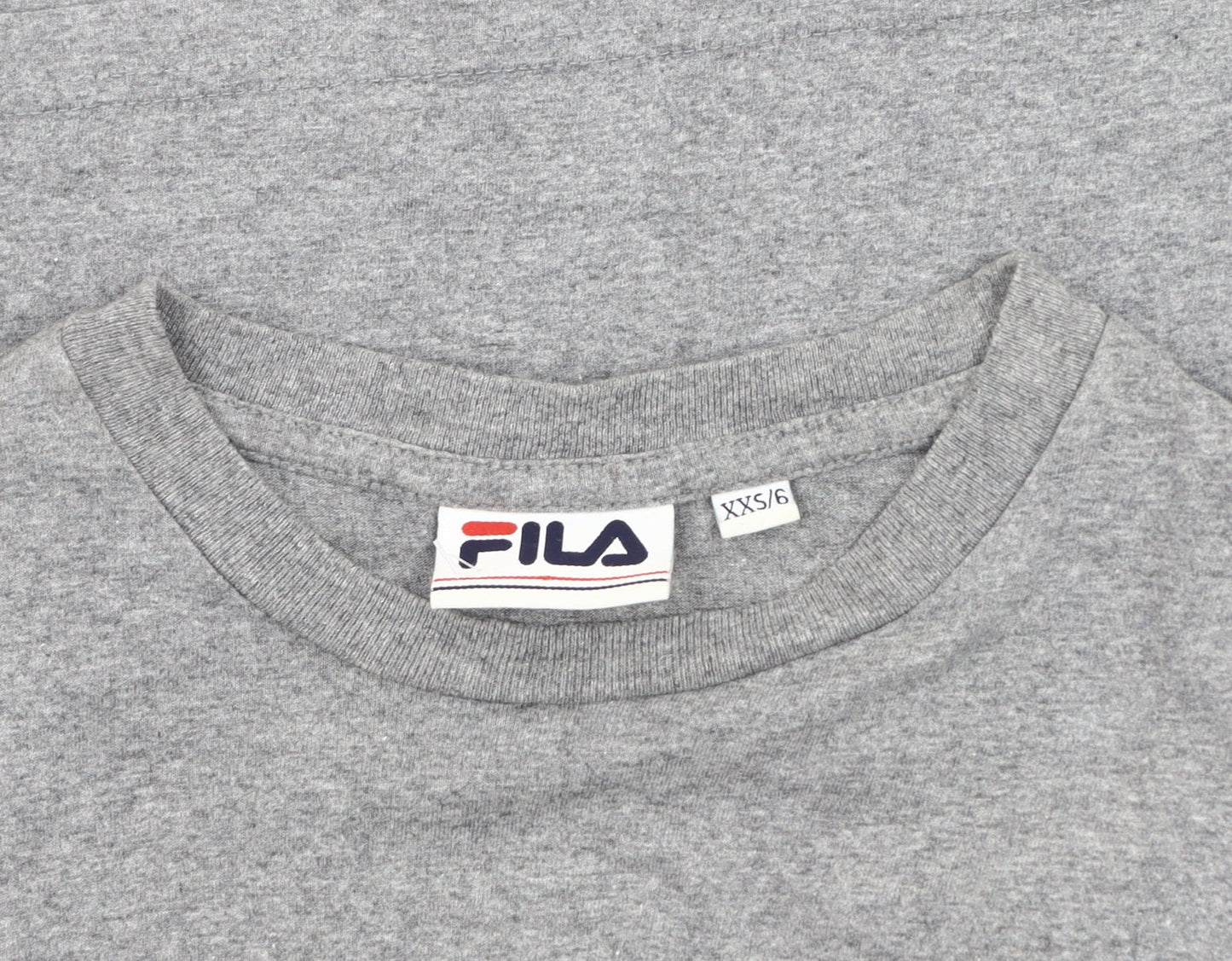 Womens UK Size 2XS FILA Grey Basic T-Shirt