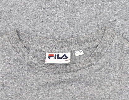 Womens UK Size 2XS FILA Grey Basic T-Shirt