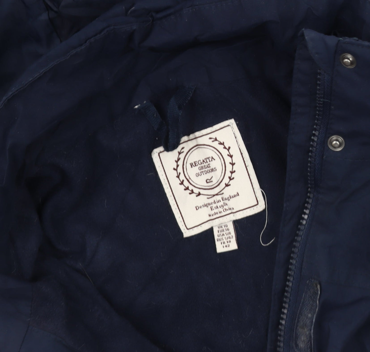 Womens UK Size 10 Regatta Blue Parka Coat
