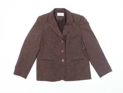 Eastex Women's Brown Suit Jacket Size 10 Classic Fit