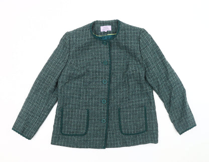 Womens UK Size 14 Honor Millburn Green Basic Jacket