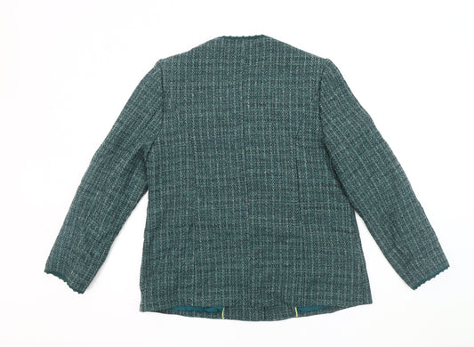 Womens UK Size 14 Honor Millburn Green Basic Jacket