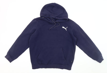 Mens UK Size S PUMA Blue Pullover Hoodie