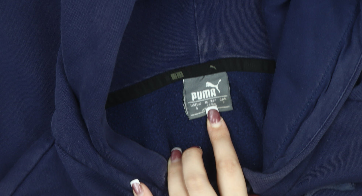 Mens UK Size S PUMA Blue Pullover Hoodie