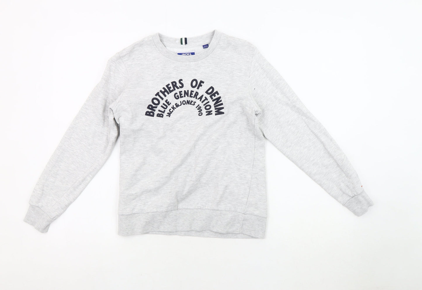 Jack & Jones Boys Grey Pullover Sweatshirt, Size 12 Years