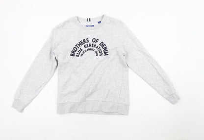 Jack & Jones Boys Grey Pullover Sweatshirt, Size 12 Years