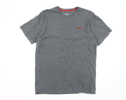 Nike Men's Grey Short Sleeve Sports T-Shirt - L