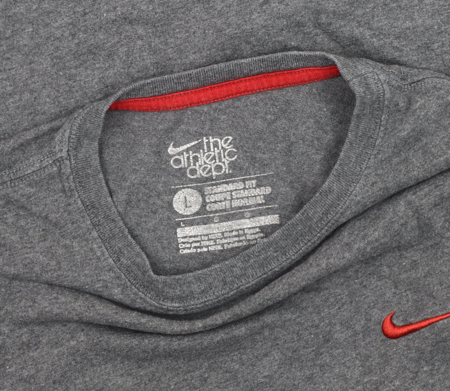 Nike Men's Grey Short Sleeve Sports T-Shirt - L