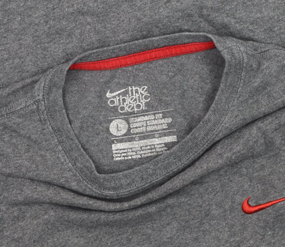 Nike Men's Grey Short Sleeve Sports T-Shirt - L