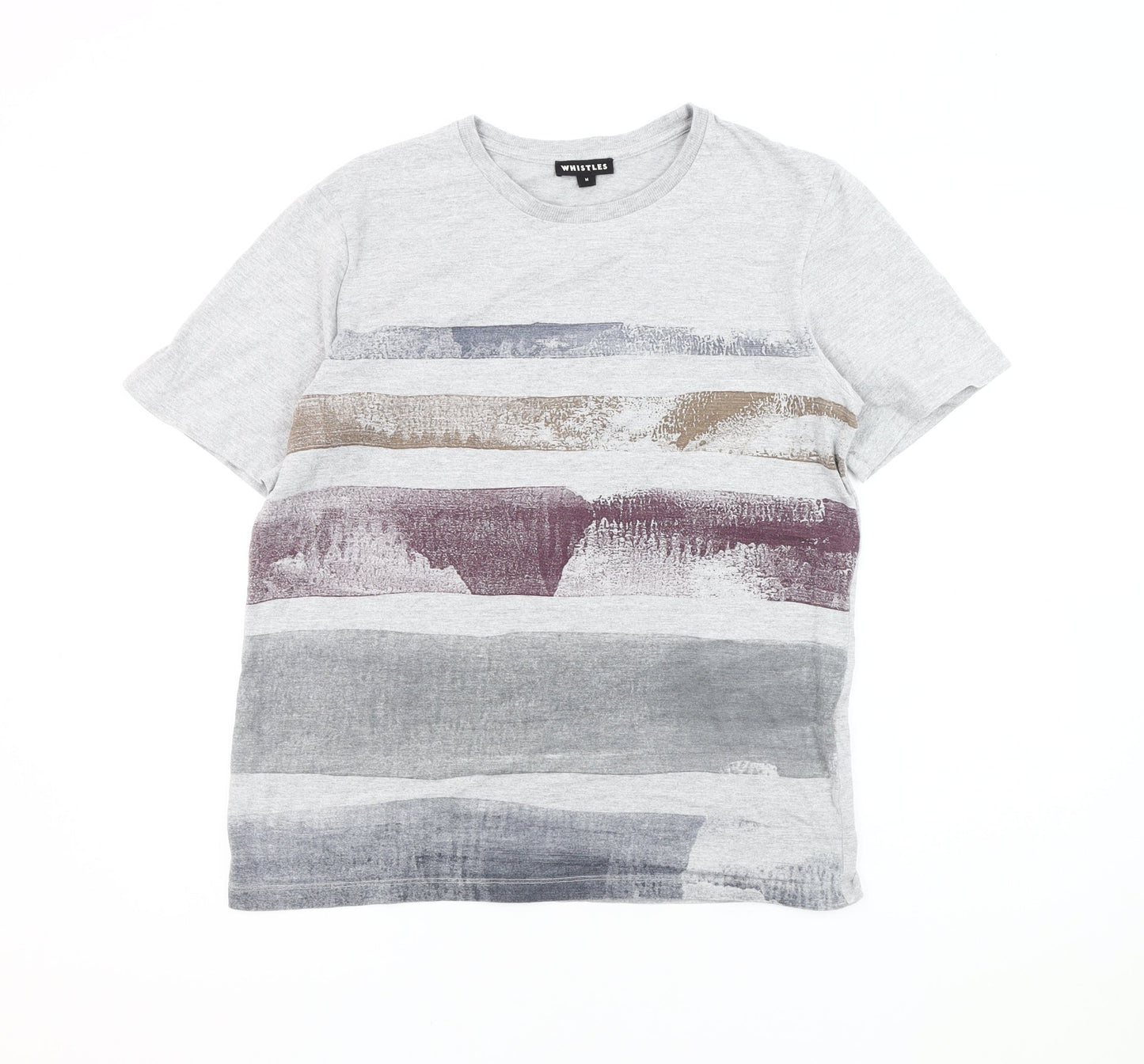 Whistles Men's Grey Graphic Print T-Shirt M