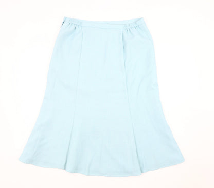 Eastex Women's Blue Midi Flare Skirt, Size 12