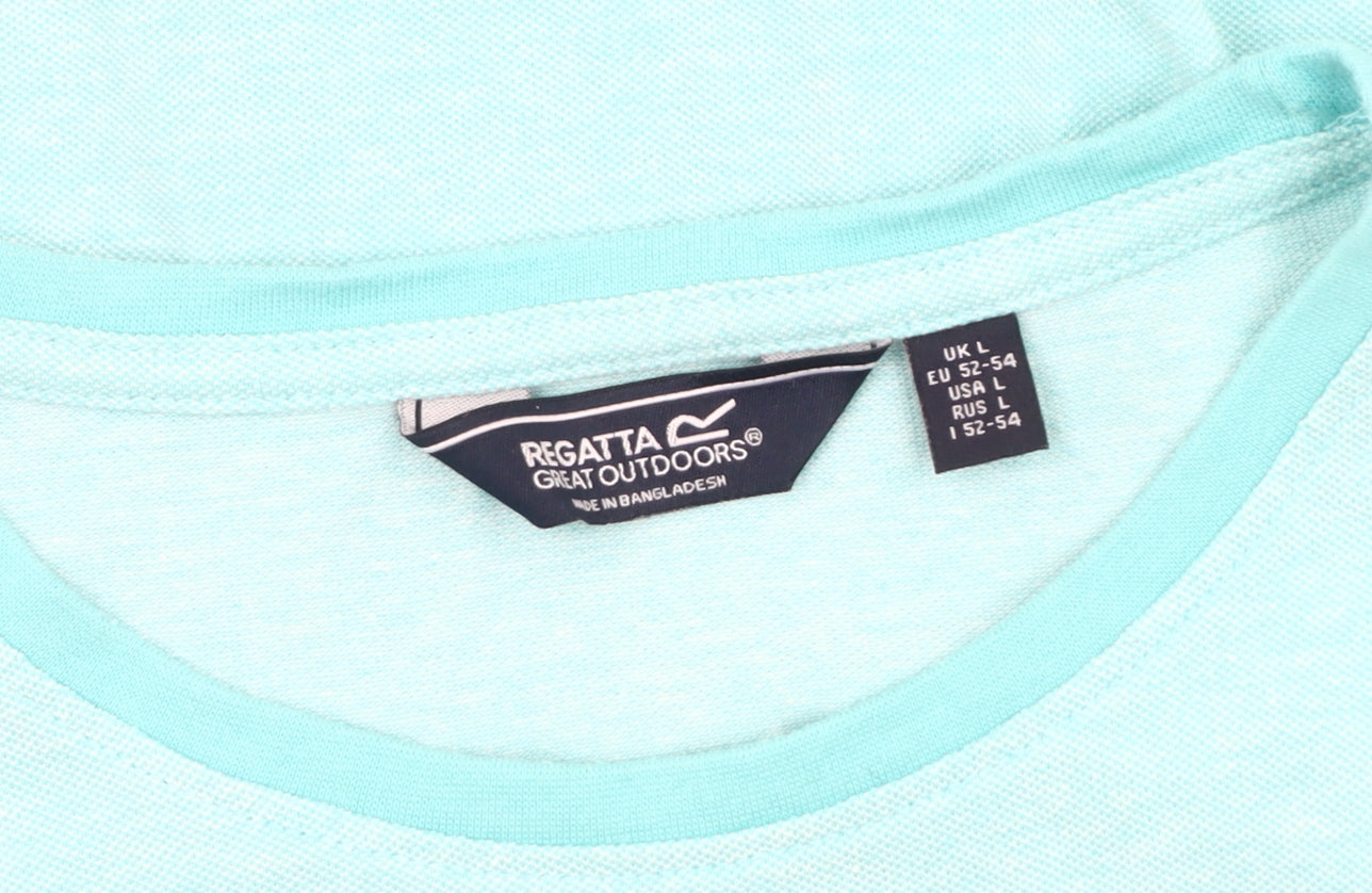 Regatta Men's Blue Crew Neck Short Sleeve T-Shirt L