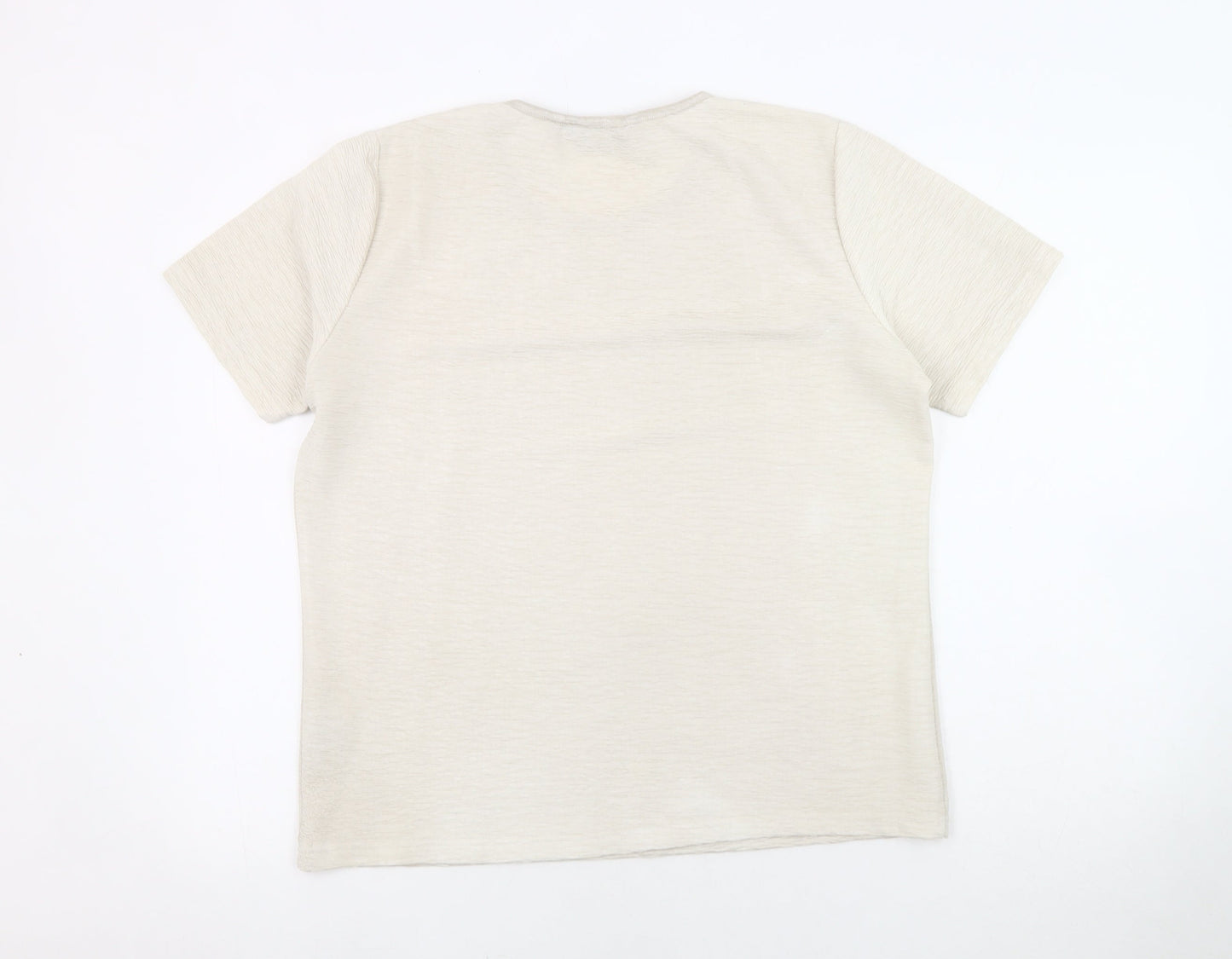 Honor Millburn Women's Beige Basic T-Shirt Size 14-16