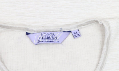 Honor Millburn Women's Beige Basic T-Shirt Size 14-16