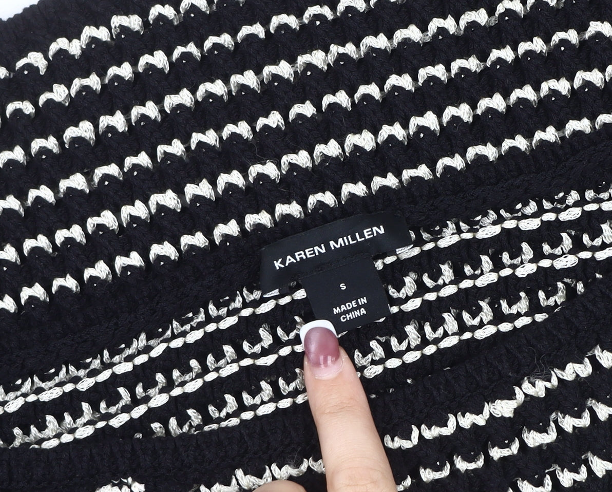 Karen Millen Women's Black Vest Jumper Size S