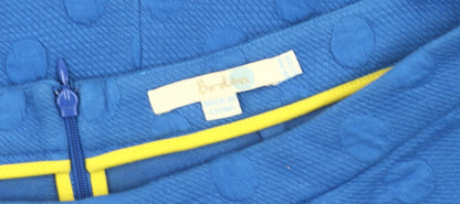 Boden Women's Blue Pleated Polka Dot Skirt Size S