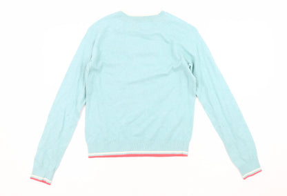 Boden Blue Dinosaur Pullover Jumper for Girls 11-12 Years