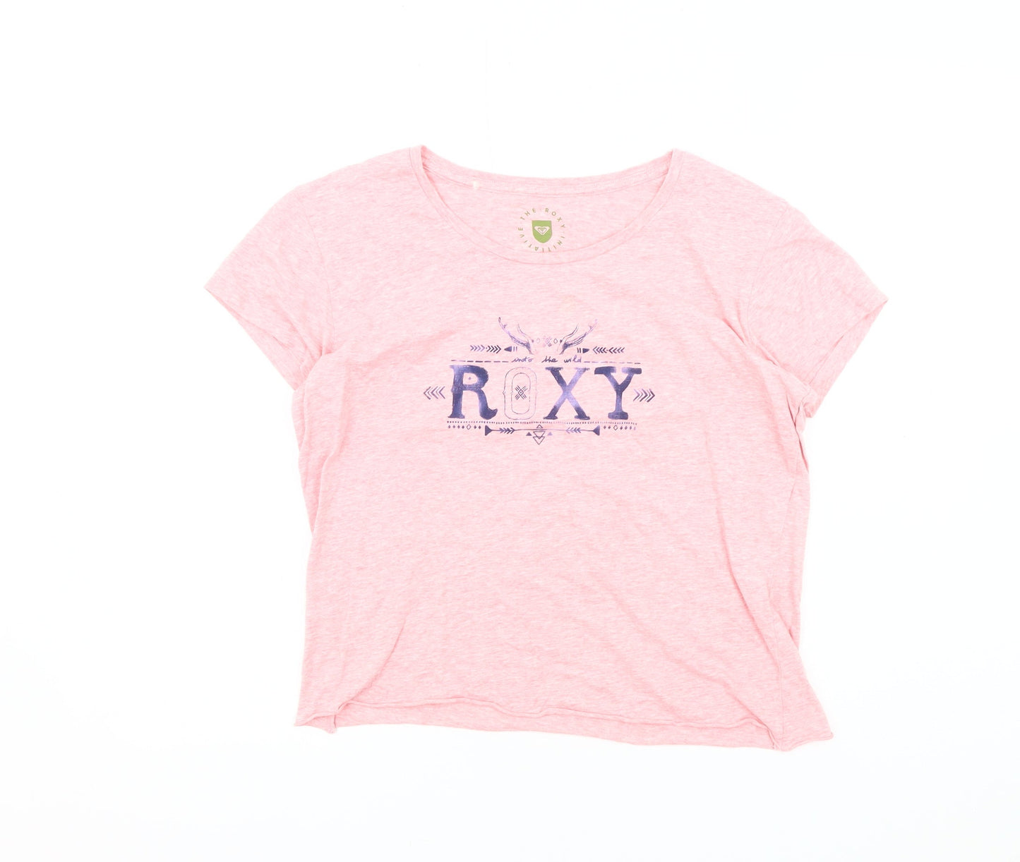 Womens UK Size XL ROXY Pink Basic T-Shirt
