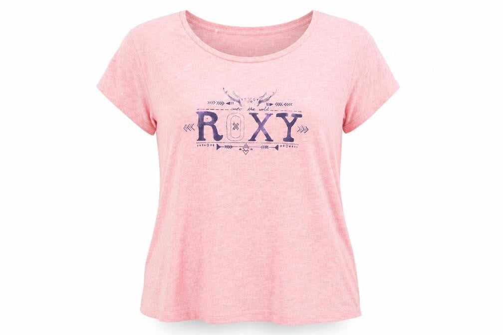 Womens UK Size XL ROXY Pink Basic T-Shirt