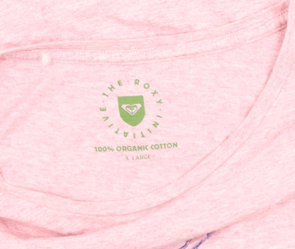 Womens UK Size XL ROXY Pink Basic T-Shirt