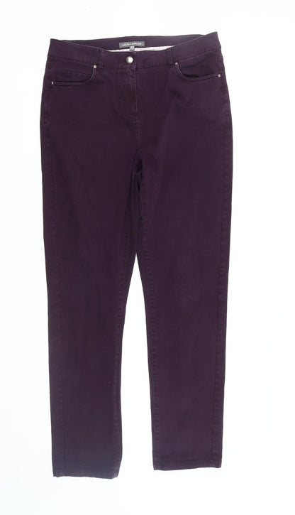Laura Ashley Women's Purple Straight Jeans Size 12