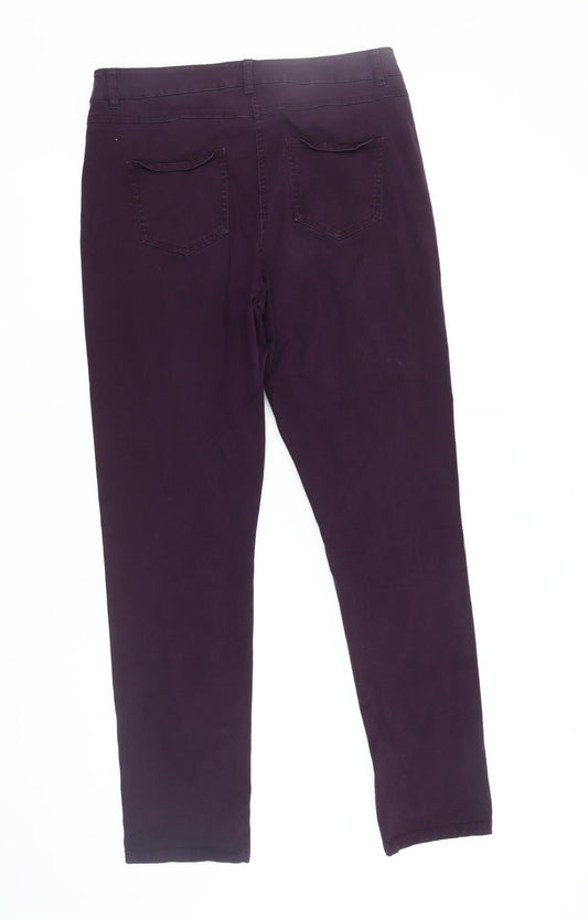 Laura Ashley Women's Purple Straight Jeans Size 12