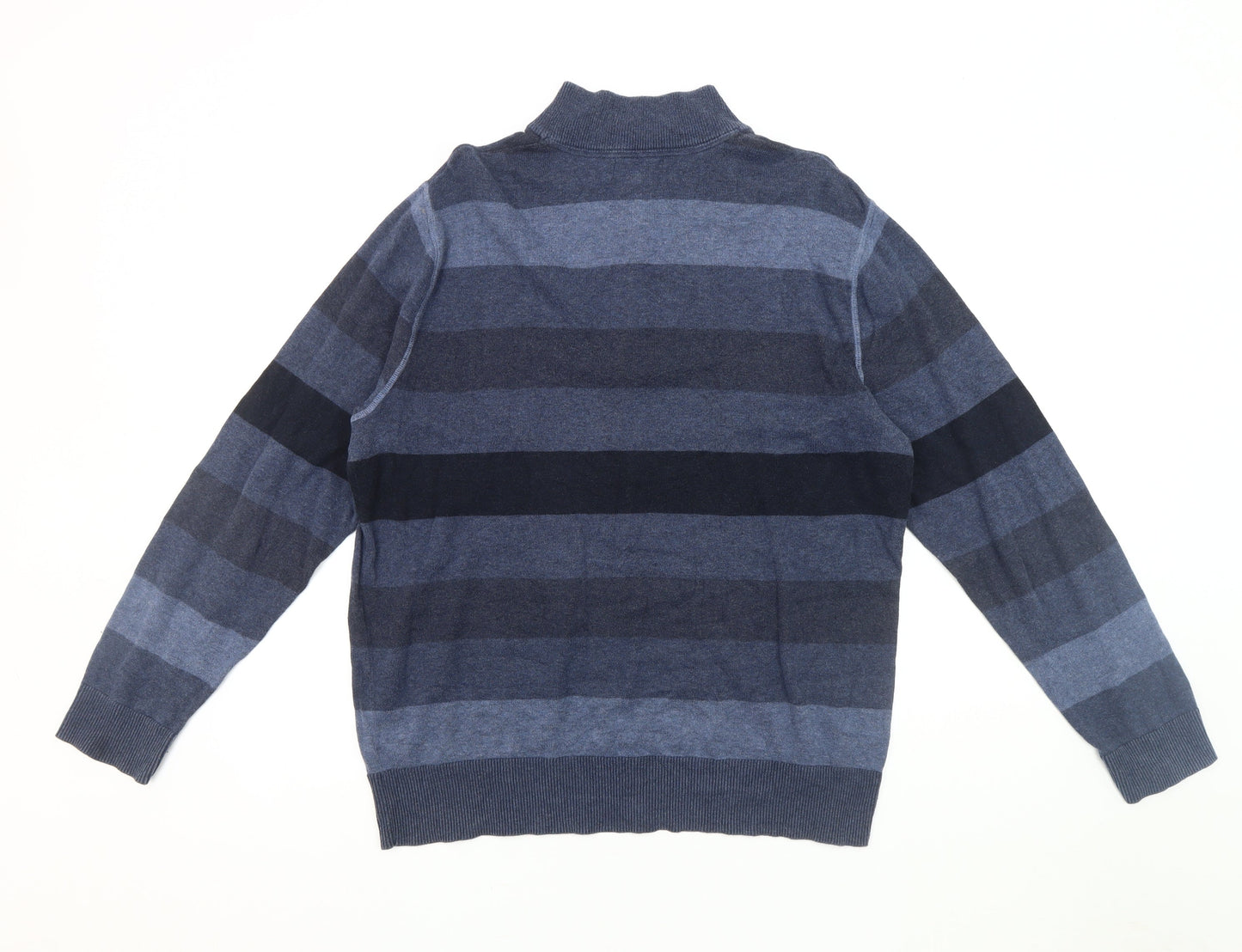 Mens UK Size L Banana Republic Blue 1/2 Zip Sweatshirt