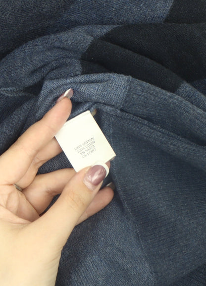 Mens UK Size L Banana Republic Blue 1/2 Zip Sweatshirt