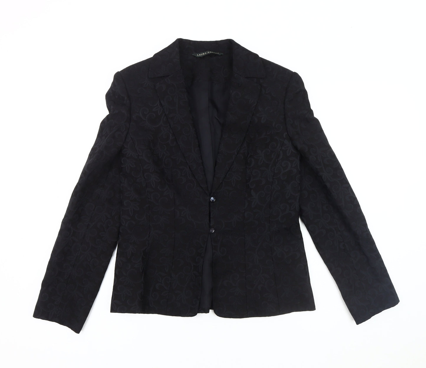 Womens UK Size 10 Laura Ashley Regular Black Blazer