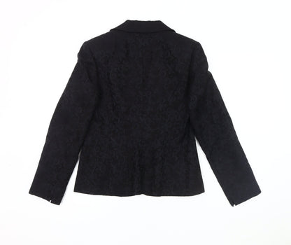 Womens UK Size 10 Laura Ashley Regular Black Blazer
