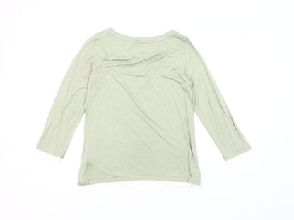 Womens UK Size XS Hobbs Green Basic T-Shirt