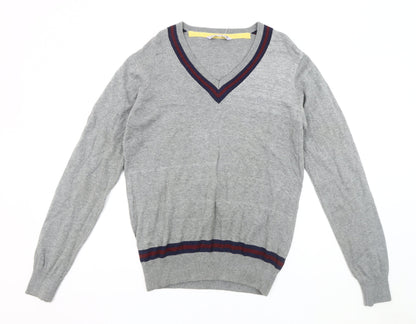 Fat Face Men's Grey Pullover Jumper, Medium Size