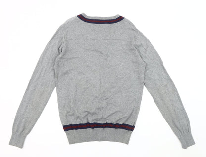 Fat Face Men's Grey Pullover Jumper, Medium Size