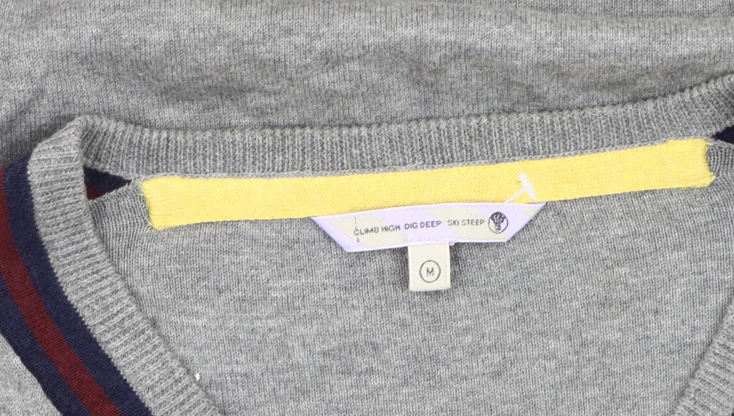 Fat Face Men's Grey Pullover Jumper, Medium Size