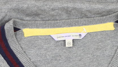 Fat Face Men's Grey Pullover Jumper, Medium Size