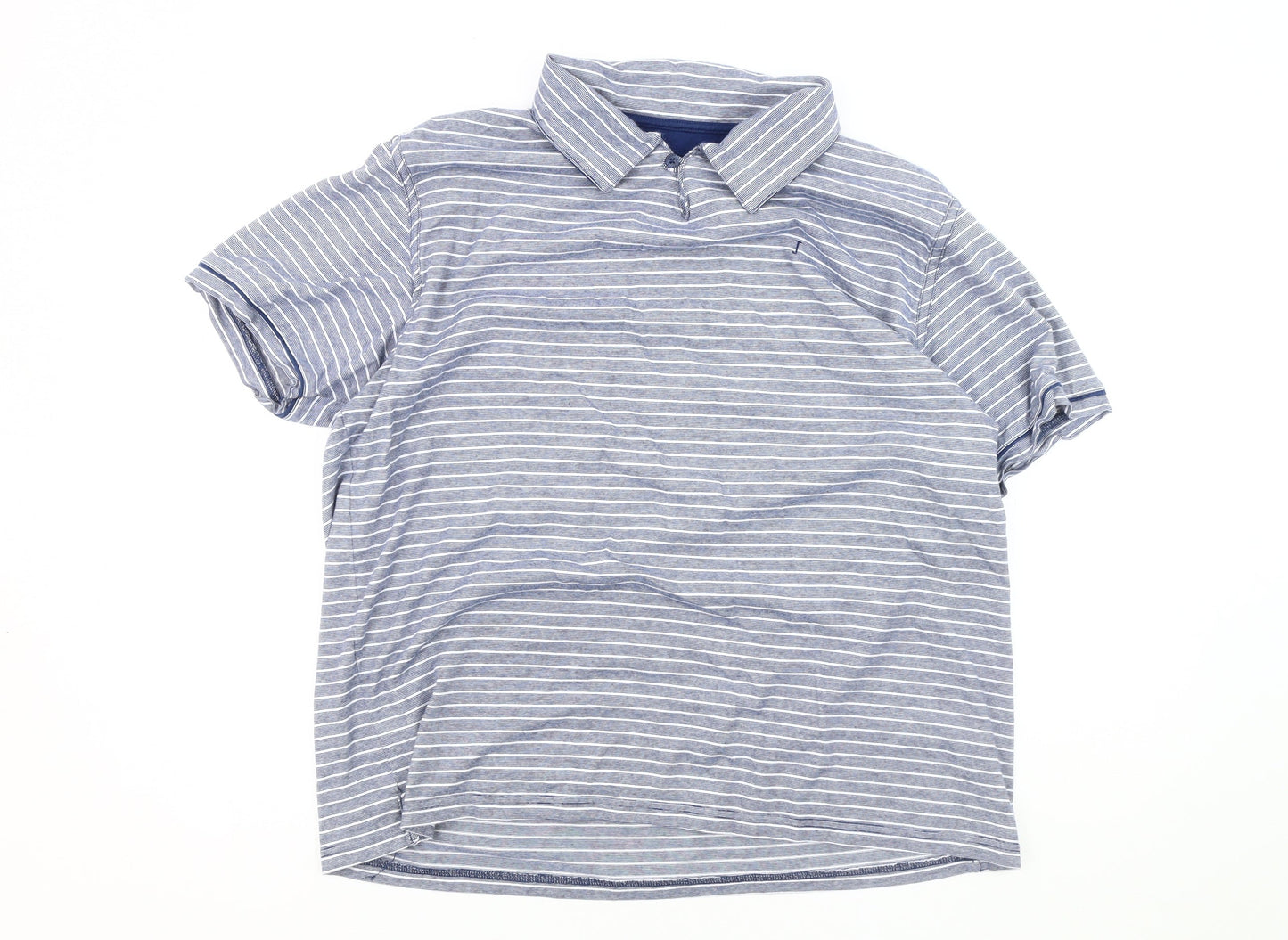 Jasper Conran Men's Blue Striped Polo XL