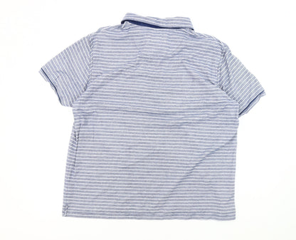 Jasper Conran Men's Blue Striped Polo XL