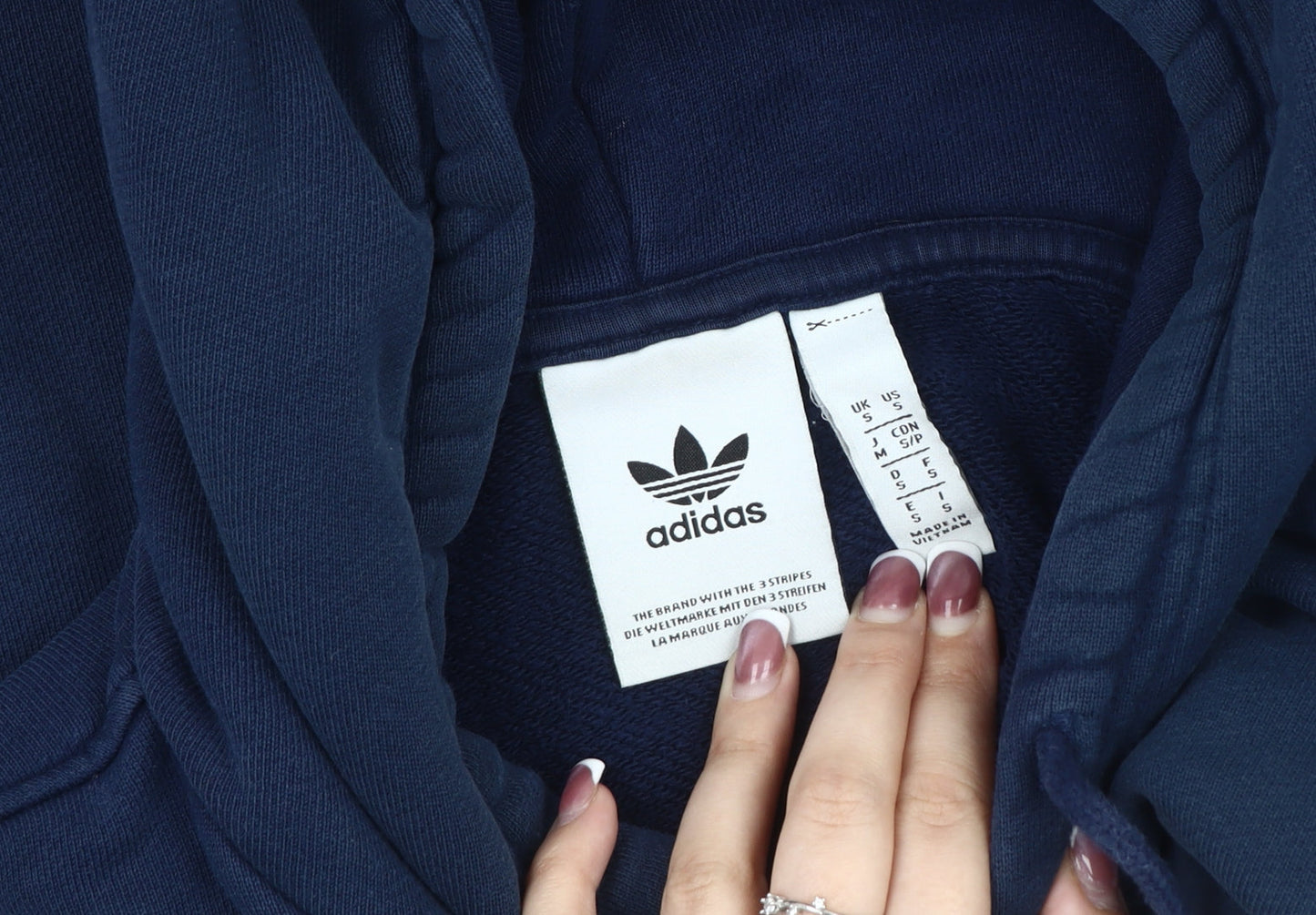 Adidas Blue Pullover Hoodie Men’s M Logo Fleece