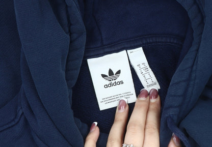 Adidas Blue Pullover Hoodie Men’s M Logo Fleece