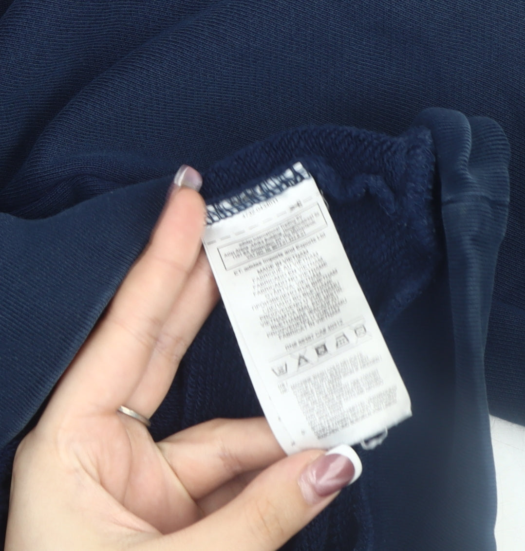 Adidas Blue Pullover Hoodie Men’s M Logo Fleece