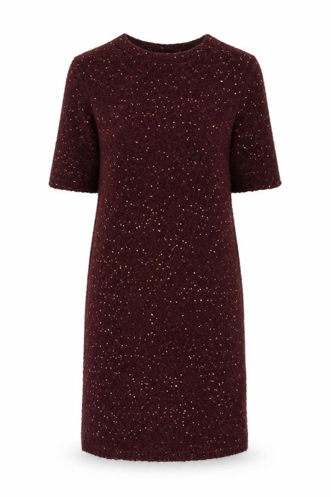 Jigsaw Women's Red Knit Dress with Sequins, Size S