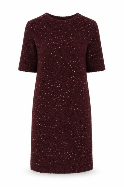 Jigsaw Women's Red Knit Dress with Sequins, Size S