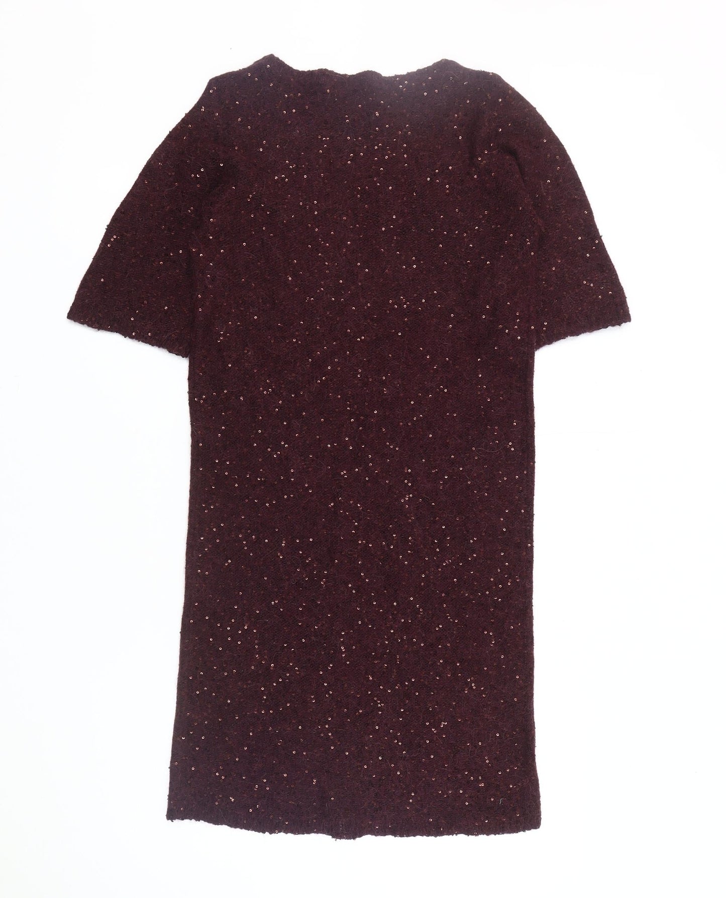 Jigsaw Women's Red Knit Dress with Sequins, Size S