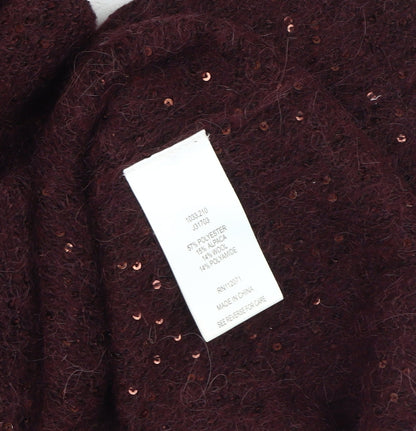 Jigsaw Women's Red Knit Dress with Sequins, Size S