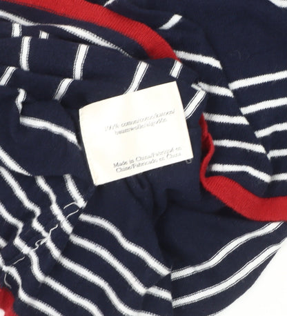 Laura Ashley Women's Blue Striped Sleeveless Top Size 10