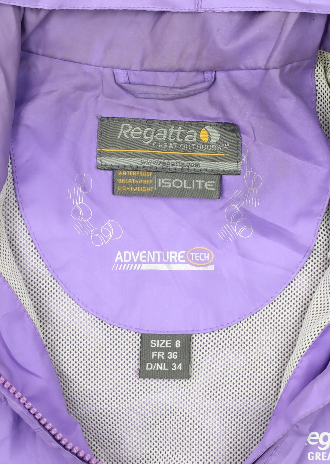 Womens UK Size 8 Regatta Purple Rain Coat