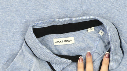Jack & Jones Men's Blue Polo Shirt L Casual Wear