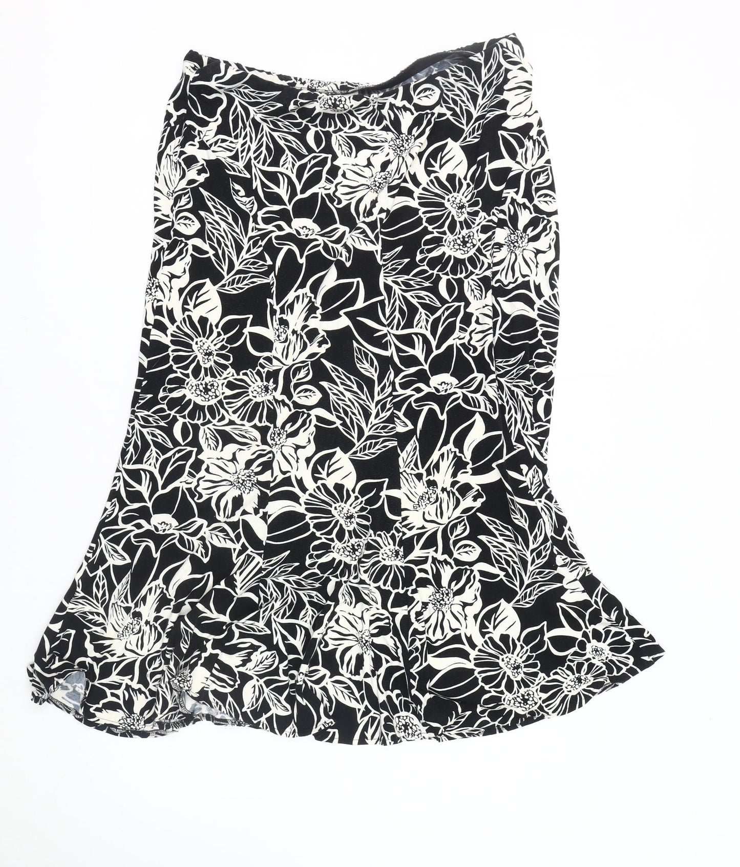 Eastex Women's Black Floral Skirt Size 14